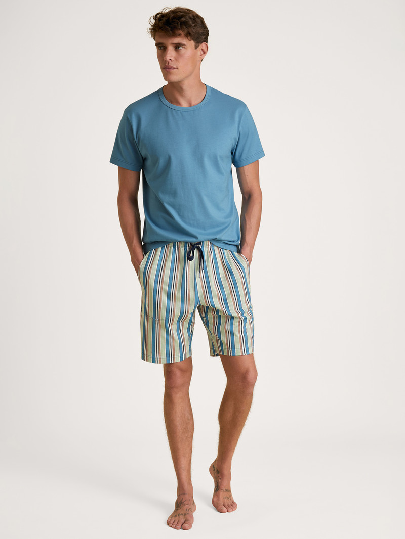 Niagara Blue Calida Rmx Sleep Weekend Bermudas Men Sleepwear | BHEIN-0135