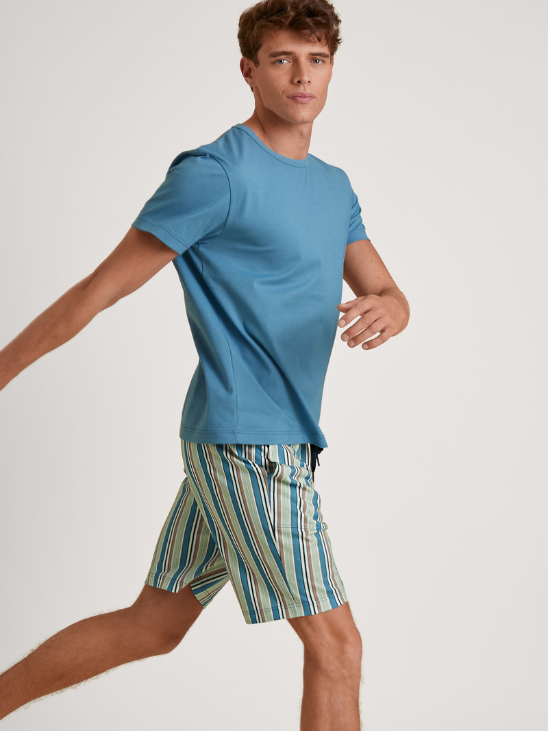 Niagara Blue Calida Rmx Sleep Weekend Bermudas Men Sleepwear | BHEIN-0135