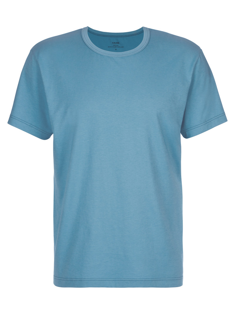 Niagara Blue Calida Rmx Sleep Weekend T-shirt Men Summer Outfits | HSARI-7901