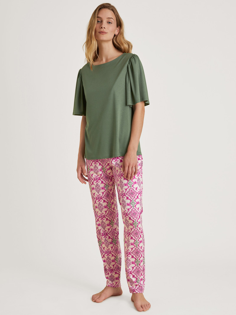 Orchid Flower Calida Favourites Healing Pants Women Sleepwear | RLGFN-0467