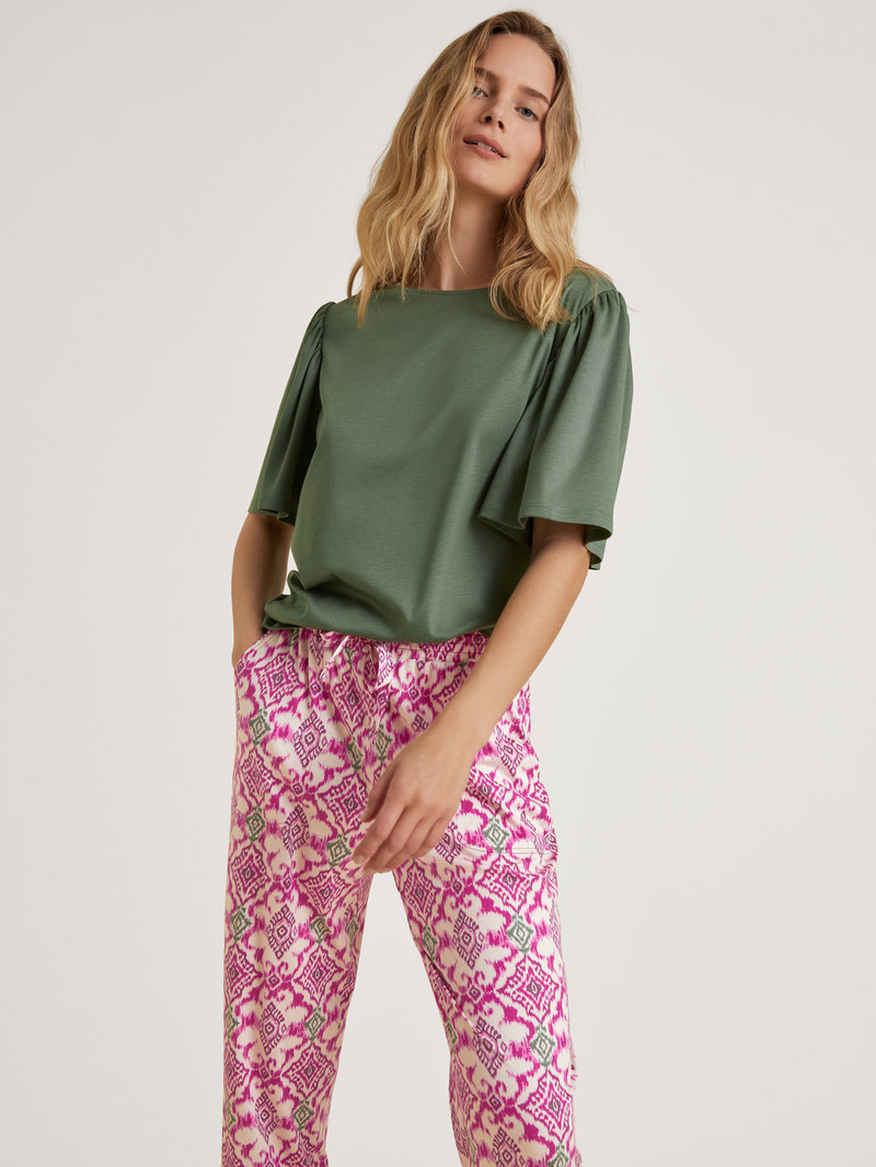 Orchid Flower Calida Favourites Healing Pants Women Sleepwear | RLGFN-0467