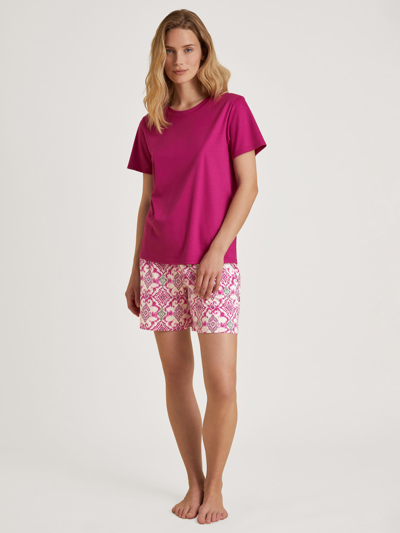 Orchid Flower Calida Favourites Healing Shirt Short Sleeve Women Loungewear | DQMLH-0932