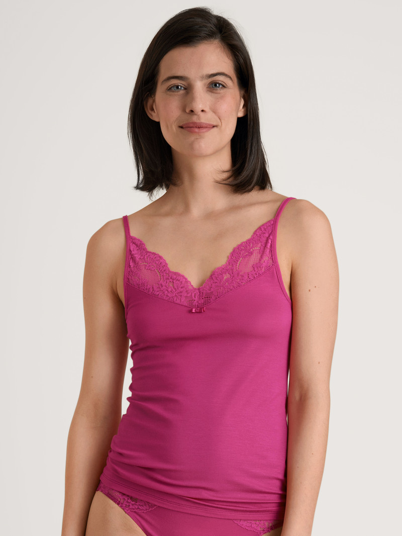 Orchid Flower Calida Modal Sense Spaghetti Top Women Underwear | UNTEZ-8247