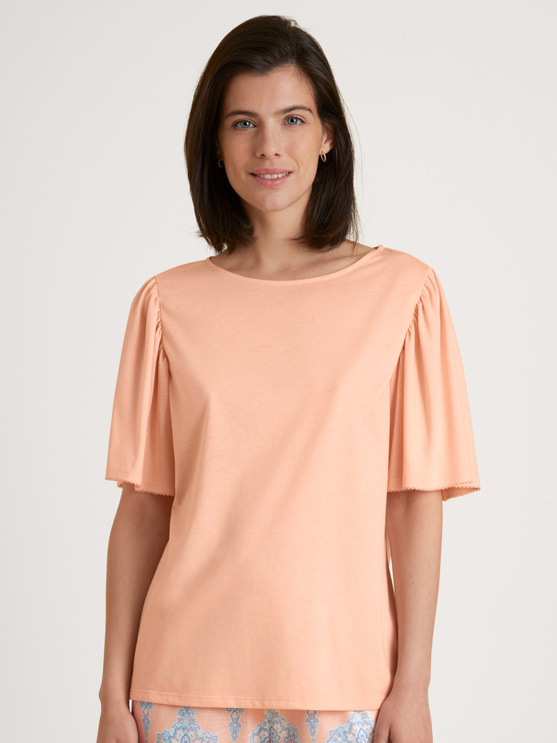 Peach Parfait Calida Favourites Balance Shirt Short Sleeve Women Loungewear | HMRUE-3574