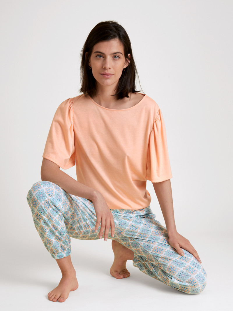 Peach Parfait Calida Favourites Balance Shirt Short Sleeve Women Loungewear | HMRUE-3574