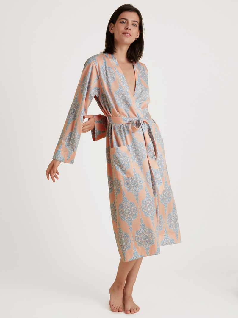 Peach Parfait Calida Favourites Balance Kimono, Length 120cm Women Bathrobes | KQMHG-7801