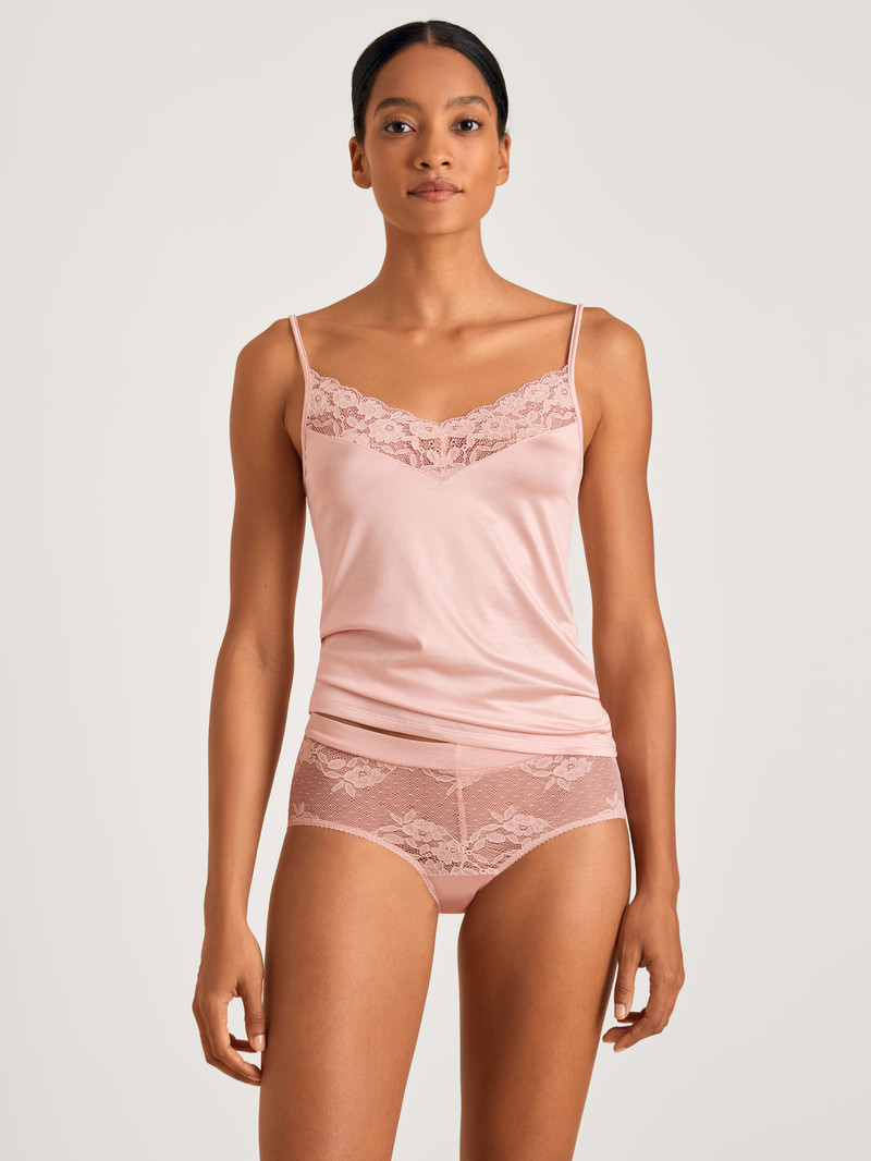 Peach Rose Calida 100% Nature Romance Spaghetti Top, Cradle To Cradle Certified® Women Underwear | JUHVT-7184