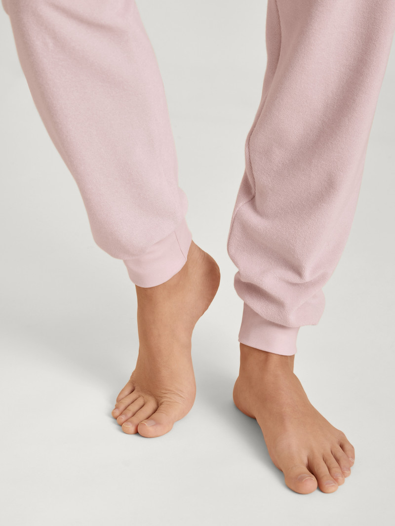 Peach Rose Calida Soft Dreams Terry Pyjama With Cuff Women Sleepwear | MKXCU-1475