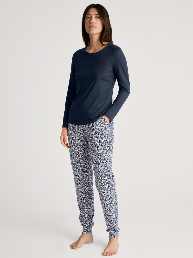 Peacoat Blue Calida Favourites Joy Ii Pants Women Sleepwear | EBKLM-1396