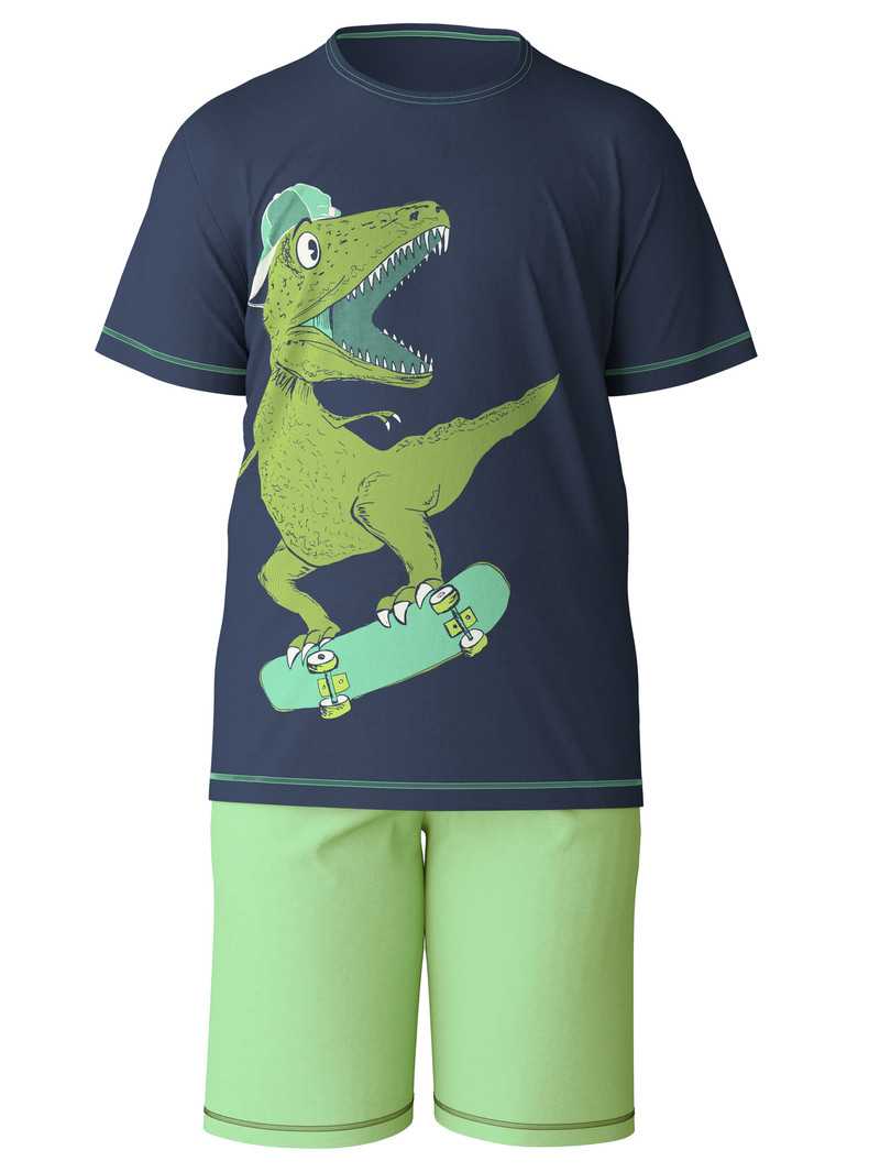 Peacoat Blue Calida Kids Dino Short Pyjama Kids' Pyjama | IEFYU-1462