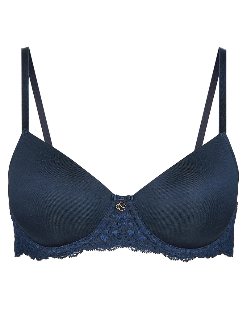 Peacoat Blue Calida Sensual Secrets Underwired T-shirt Bra With Padding Women Underwear | GFOAK-1982