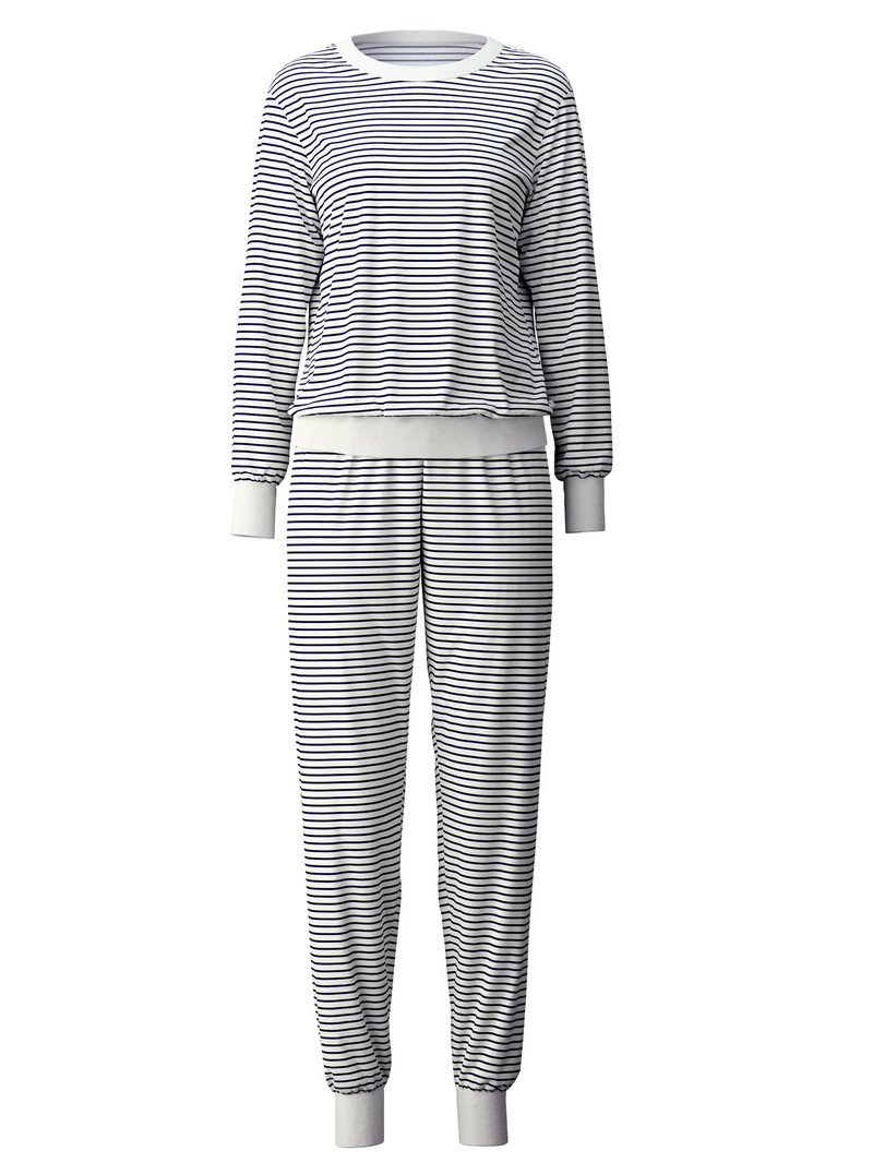 Peacoat Blue Calida Special Pyjama With Cuff Women Sleepwear | LAQIK-7912