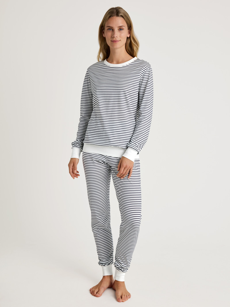 Peacoat Blue Calida Special Pyjama With Cuff Women Sleepwear | LAQIK-7912