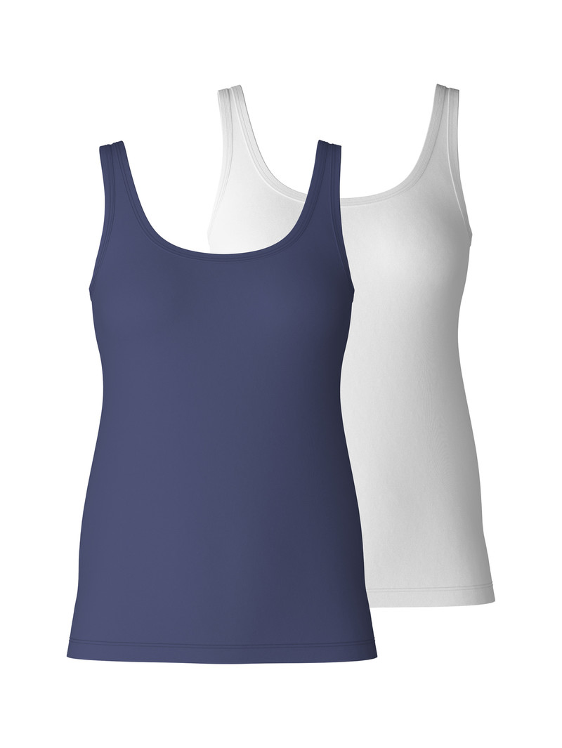 Peacoat Blue Calida Special Tank Top, 2-pack Women Underwear | TDUHE-8350