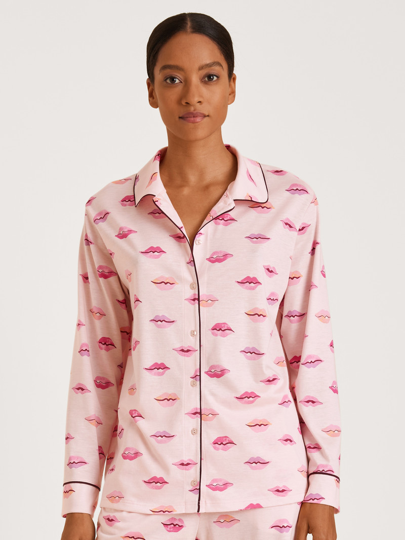 Pearl Blush Calida Favourites Kiss Shirt Long-sleeve Women Sleepwear | JDBIO-6972