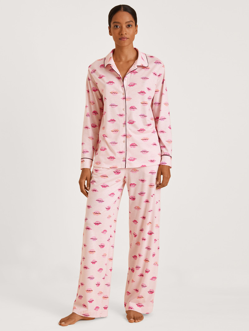 Pearl Blush Calida Favourites Kiss Shirt Long-sleeve Women Sleepwear | JDBIO-6972