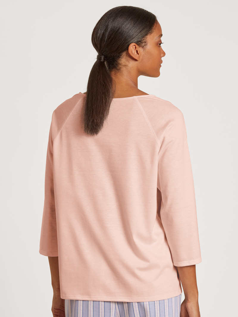 Pearl Blush Calida Favourites Rosy Shirt 3/4 Sleeve Women Loungewear | FIRBE-0432