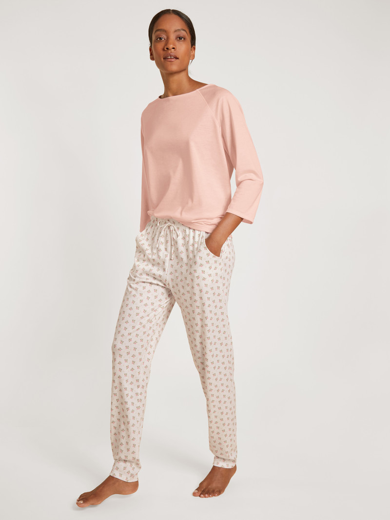 Pearl Blush Calida Favourites Rosy Shirt 3/4 Sleeve Women Loungewear | FIRBE-0432