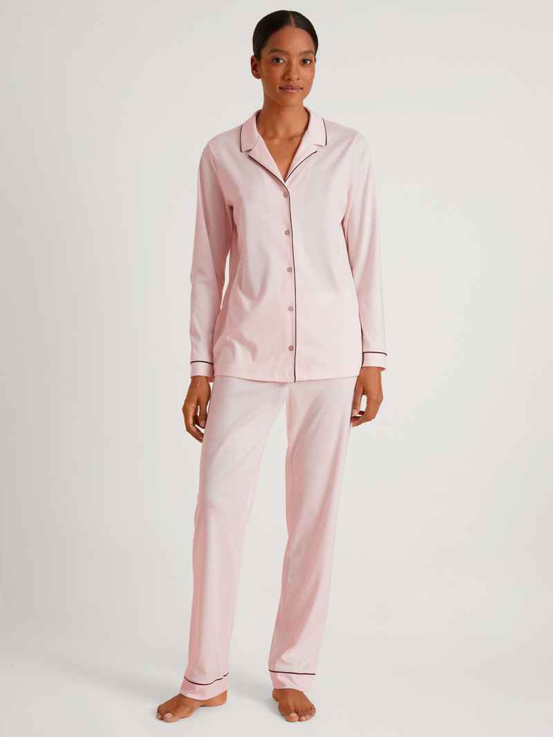 Pearl Blush Calida Night Lovers Pyjama Buttoned Women Sleepwear | HGWJZ-6395