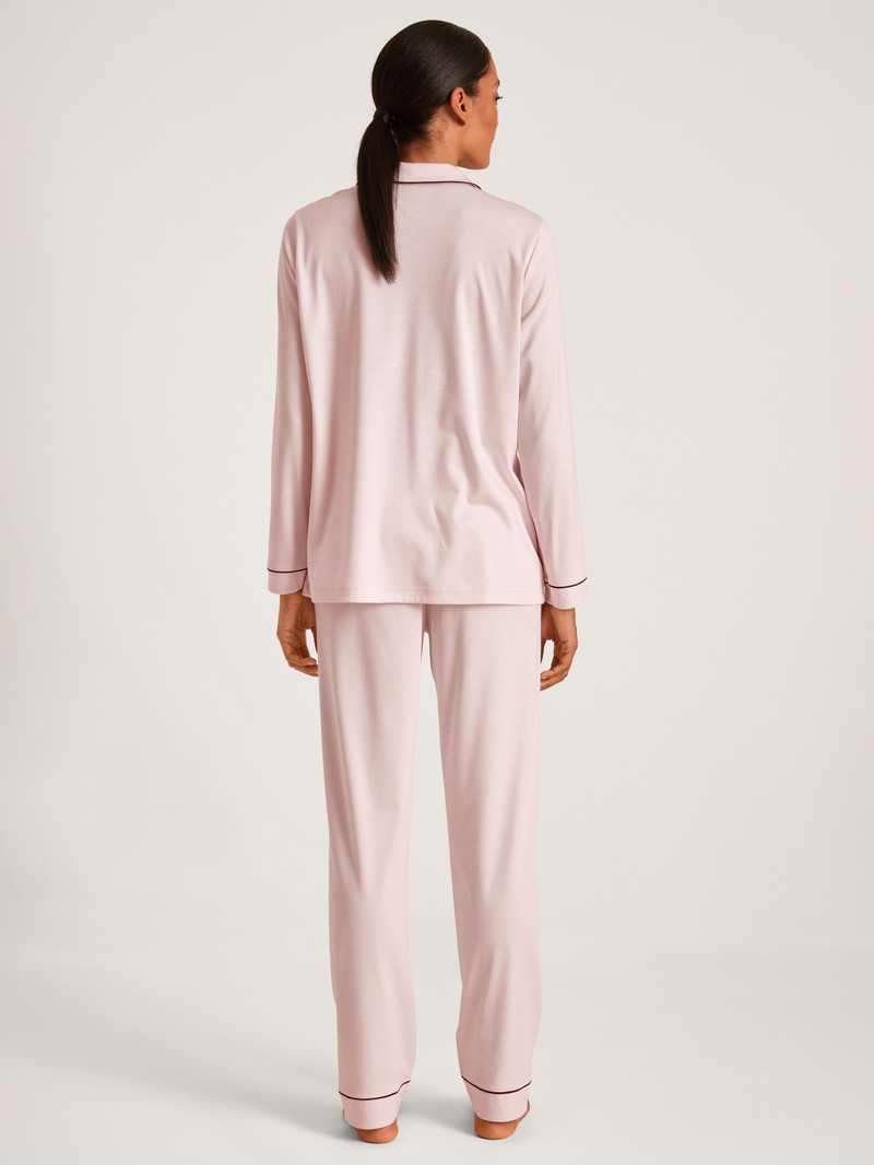 Pearl Blush Calida Night Lovers Pyjama Buttoned Women Sleepwear | HGWJZ-6395