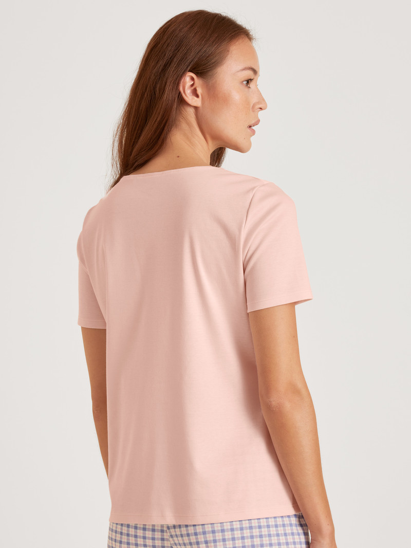 Pearl Blush Calida Special Shirt Short Sleeve Women Loungewear | DKXWH-8657