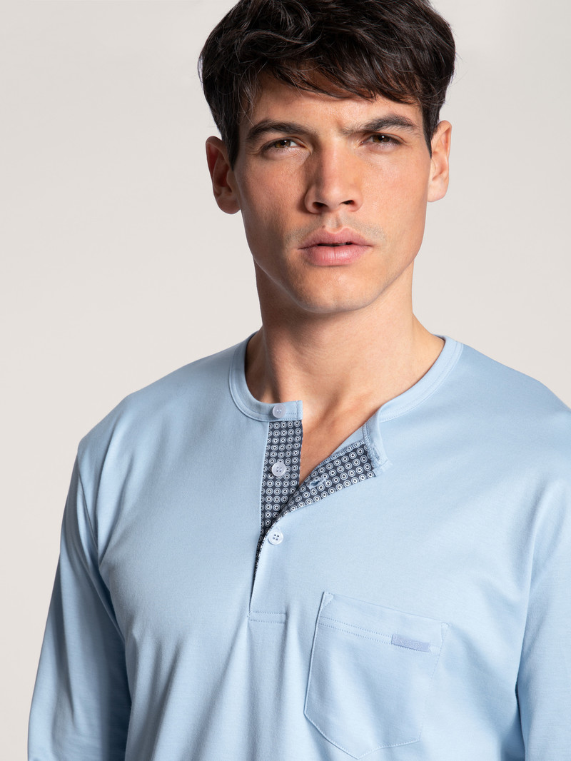 Placid Blue Calida Relax Choice Pyjama Men Sleepwear | XJRKY-0536