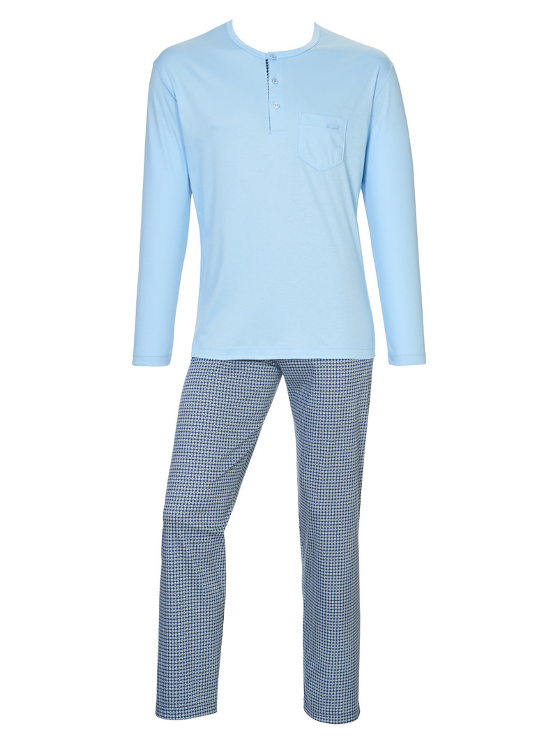 Placid Blue Calida Relax Choice Pyjama Men Sleepwear | XJRKY-0536