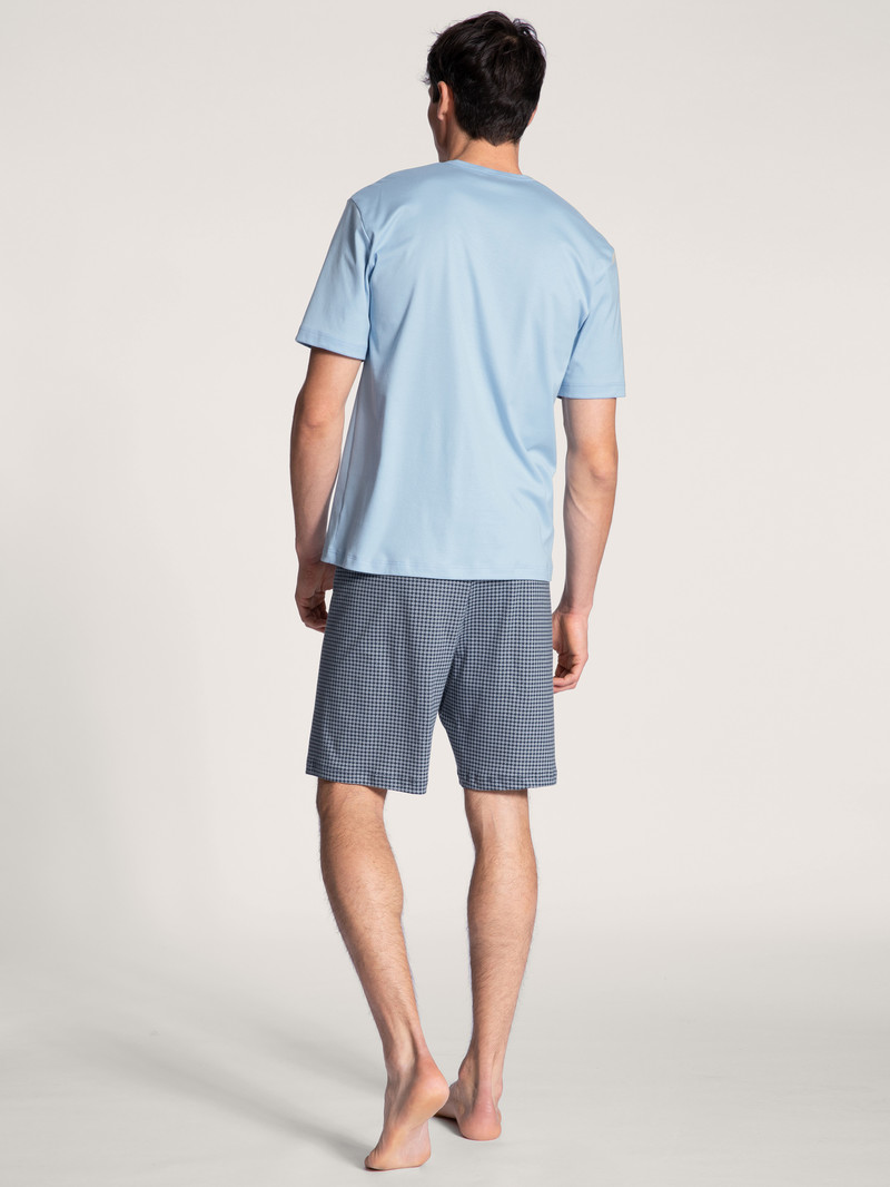 Placid Blue Calida Relax Choice Short Pyjama Men Sleepwear | WZQXF-7529