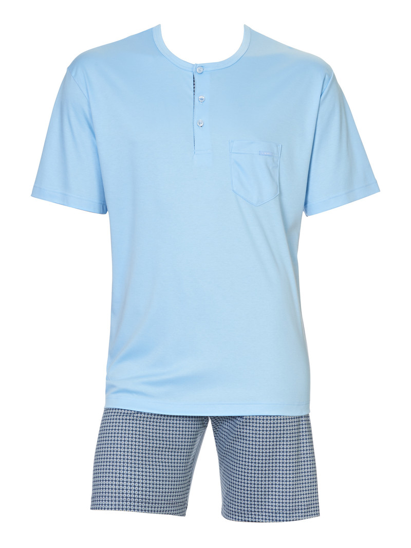 Placid Blue Calida Relax Choice Short Pyjama Men Sleepwear | WZQXF-7529