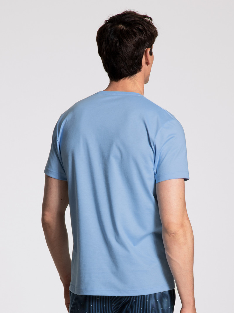 Placid Blue Calida Remix Basic Sleep T-shirt Men Sleepwear | ILTOB-5482