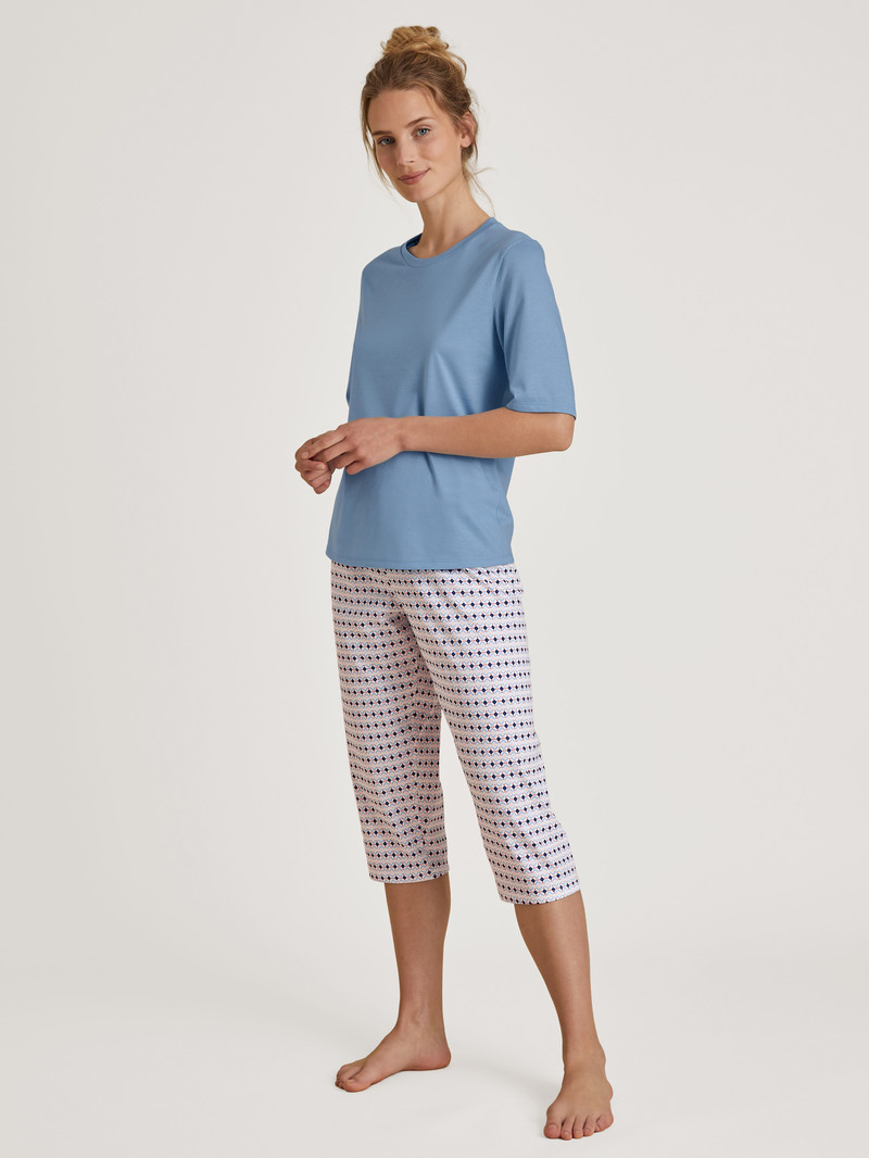 Placid Blue Calida Special 3/4 Pants Women Sleepwear | JRPMQ-4380