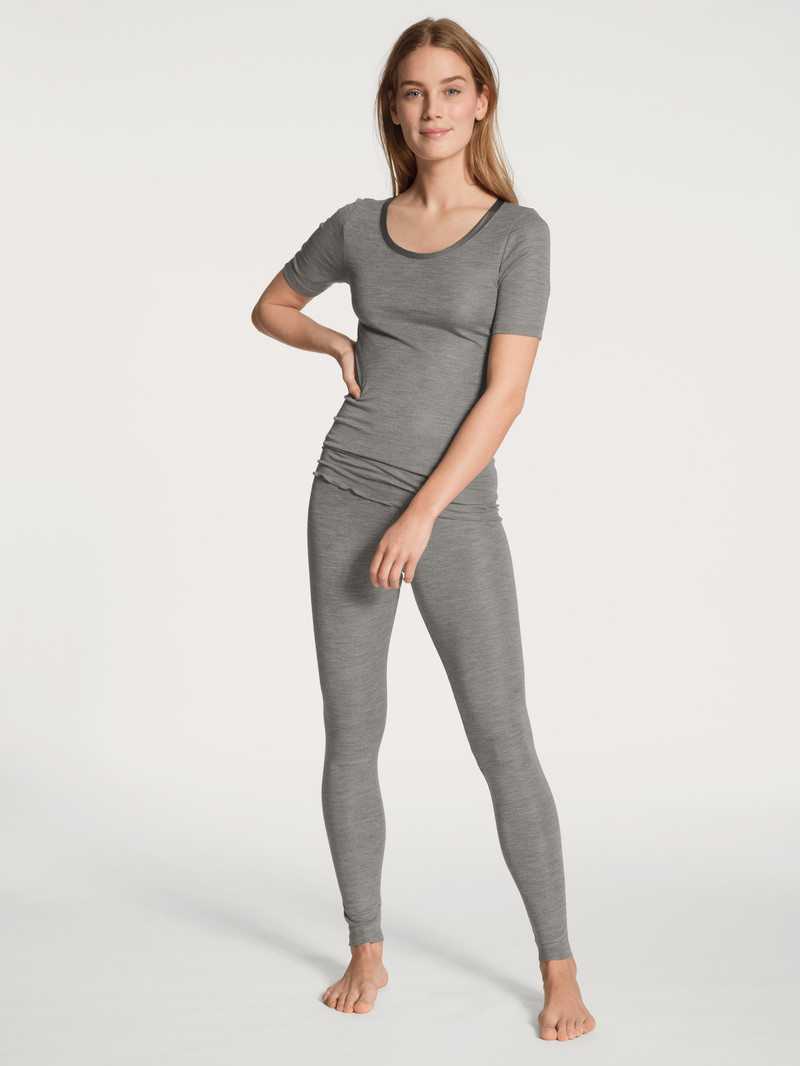 Platin Melé_ Calida True Confidence Leggings Women Underwear | NFESB-5490