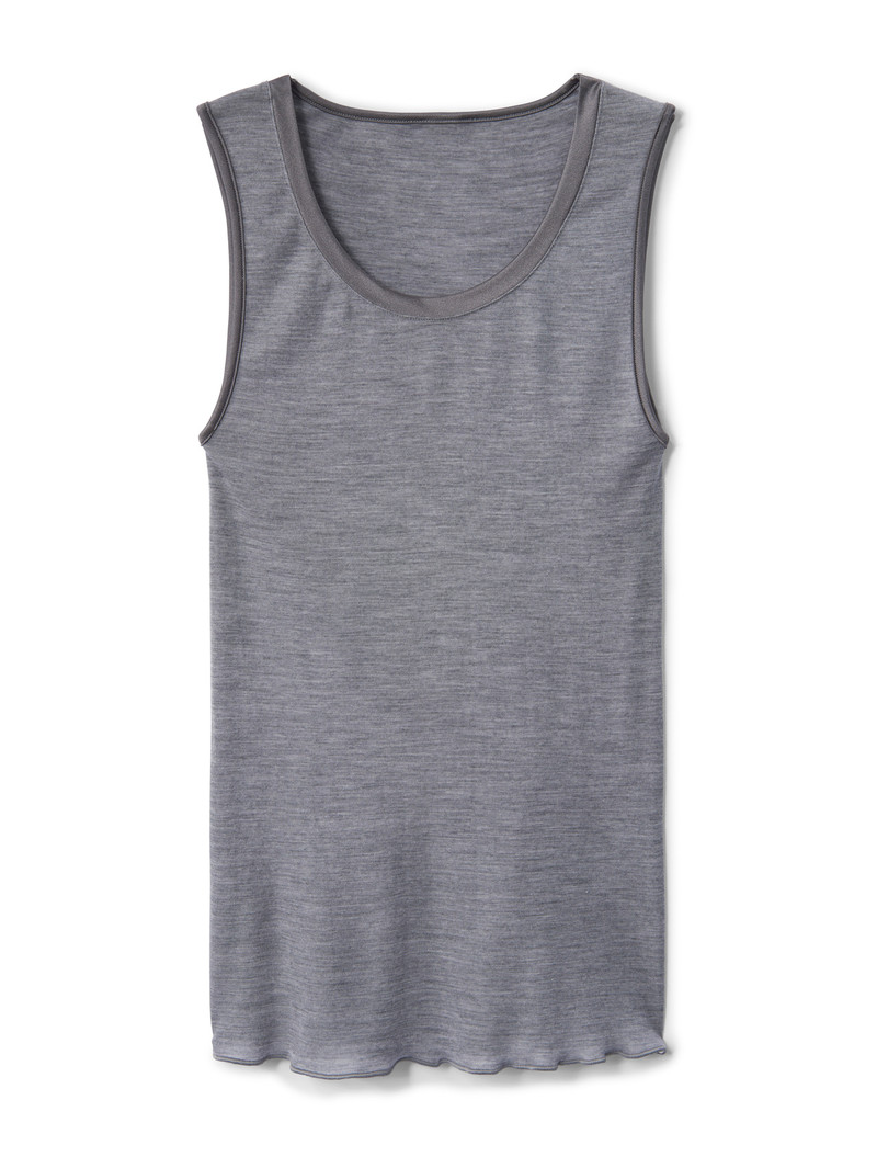 Platin Melé_ Calida True Confidence Tank Top Women Underwear | QZRTJ-0492