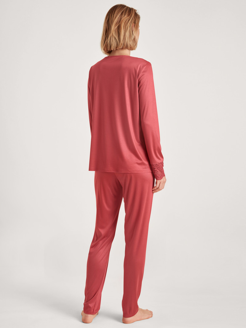 Pomegranate Red Calida Glamorous Nights Pyjama Women Sleepwear | GMOBK-5841