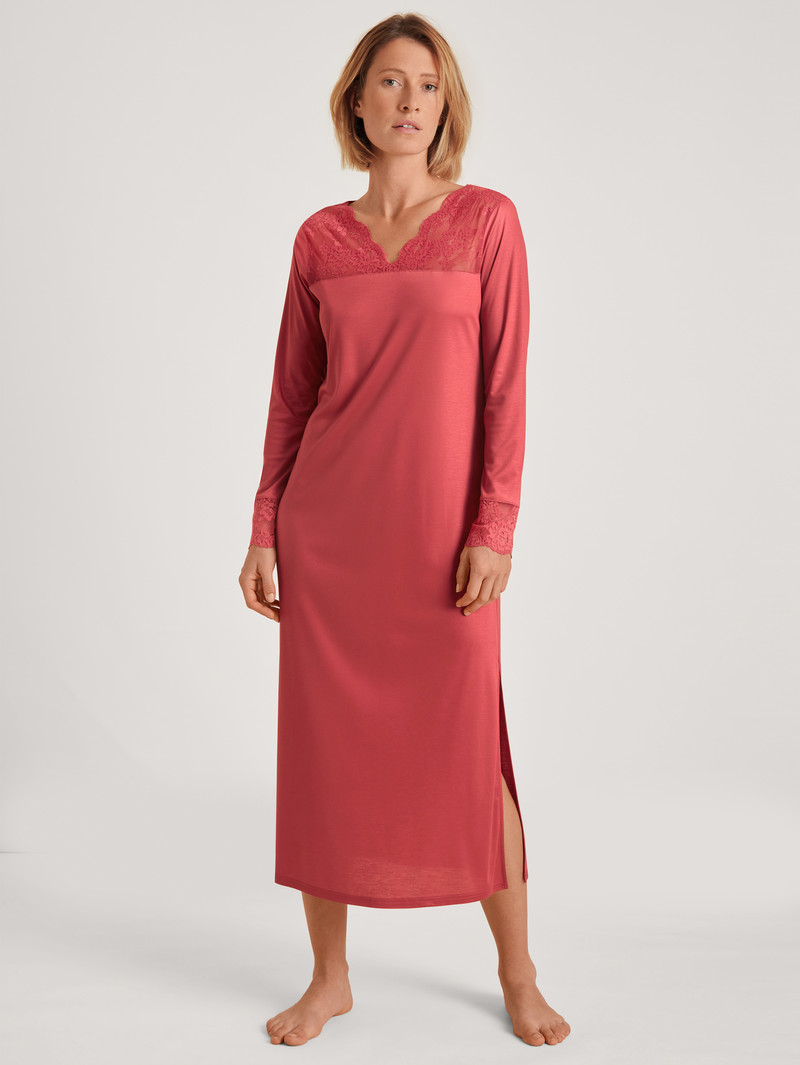 Pomegranate Red Calida Glamorous Nights Nightdress Women Sleepwear | EUWAO-3612