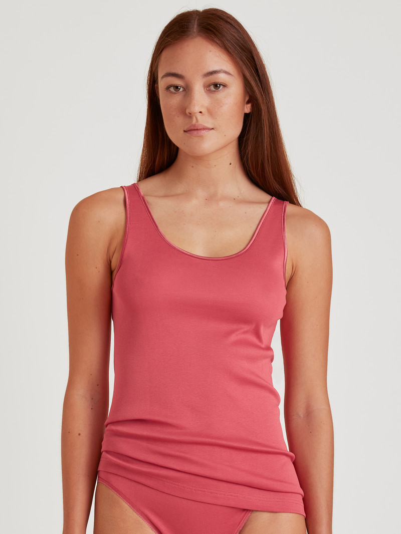 Pomegranate Red Calida Light Tank Top Women Underwear | KBGSA-9603