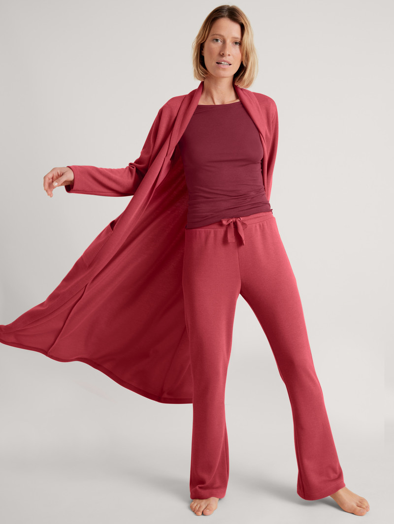 Pomegranate Red Calida Lounge Butterfly Pants Women Loungewear | BHWCA-2763