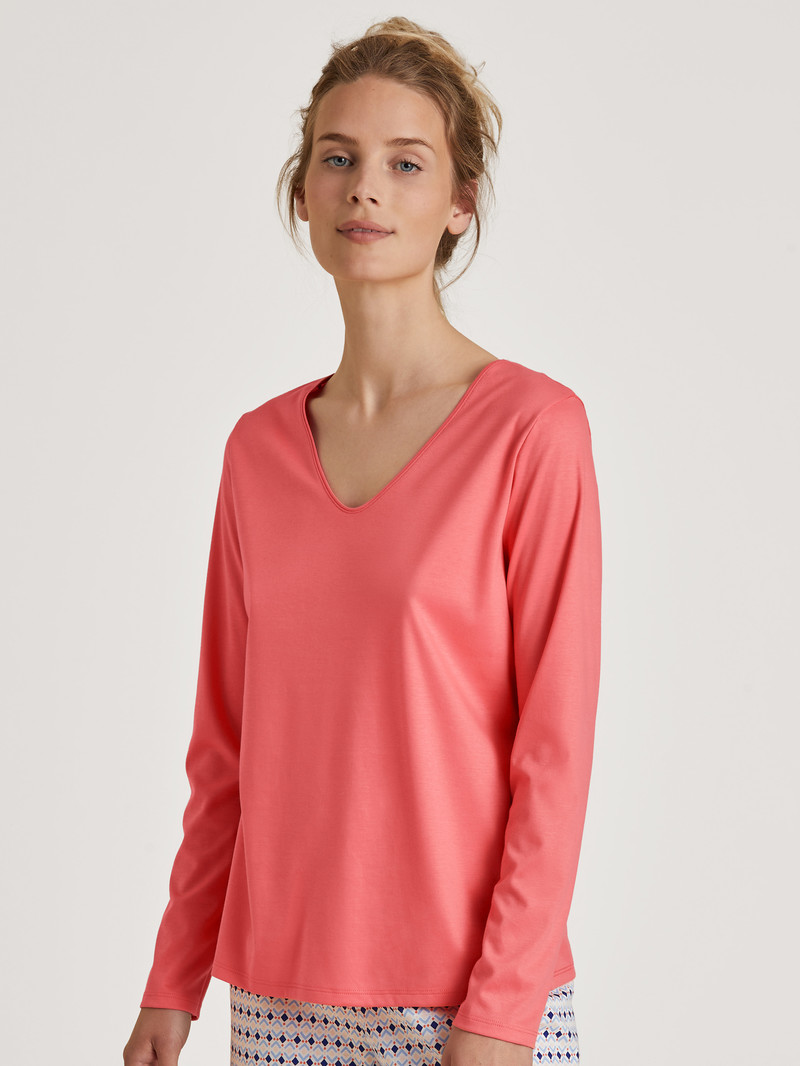 Porcelain Rose Calida Special Shirt Long Sleeve Women Loungewear | KCDNP-4652