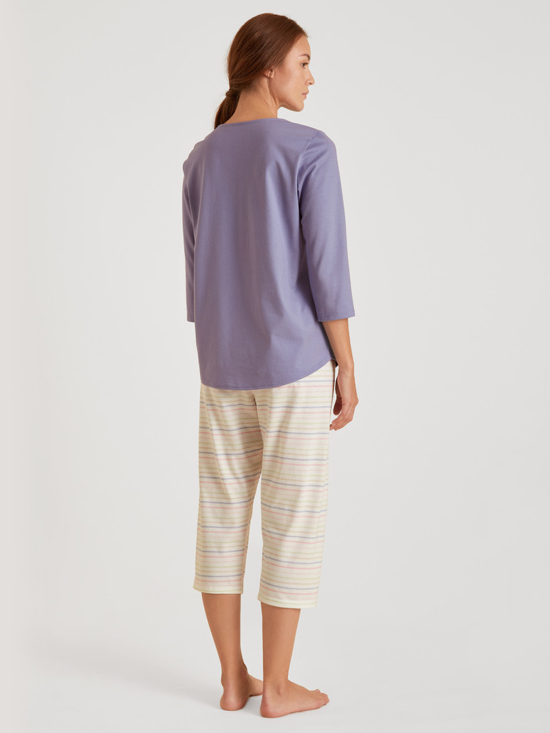 Provence Blue Calida Special 3/4 Pyjama Women Sleepwear | MVRDN-9573