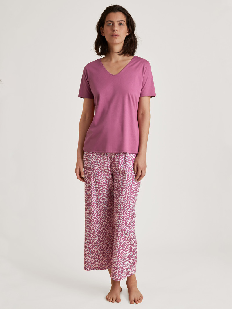 Red Violet Calida Favourites Harmony 7/8 Pants Women Sleepwear | ZBTUJ-5041