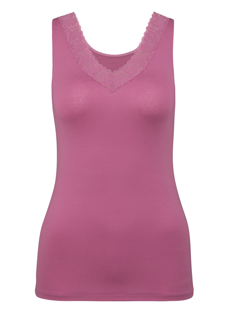 Red Violet Calida Natural Comfort Lace Tank Top Women Underwear | MAXDK-9370