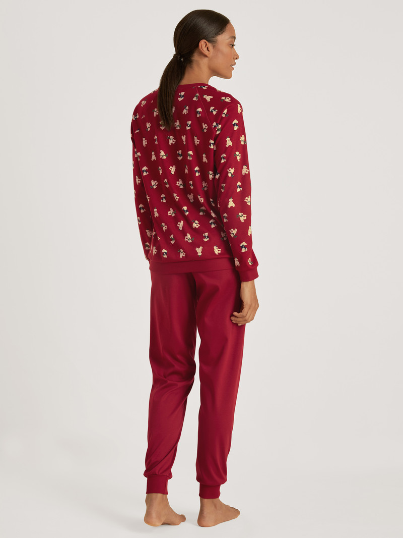 Rio Red Calida Family & Friends Pyjama With Cuff Women Sleepwear | YEGHX-1295