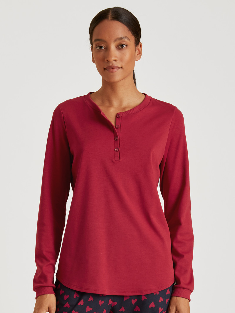 Rio Red Calida Favourites Holidays Shirt Long-sleeve Women Loungewear | MZHKA-8456