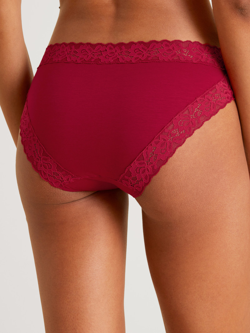 Rio Red Calida Natural Comfort Lace Brief Women Underwear | PLIKE-0542