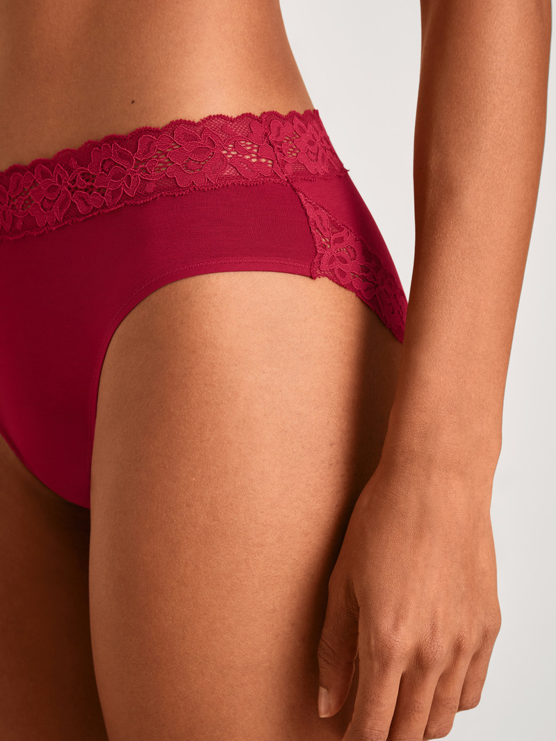 Rio Red Calida Natural Comfort Lace Brief Women Underwear | PLIKE-0542