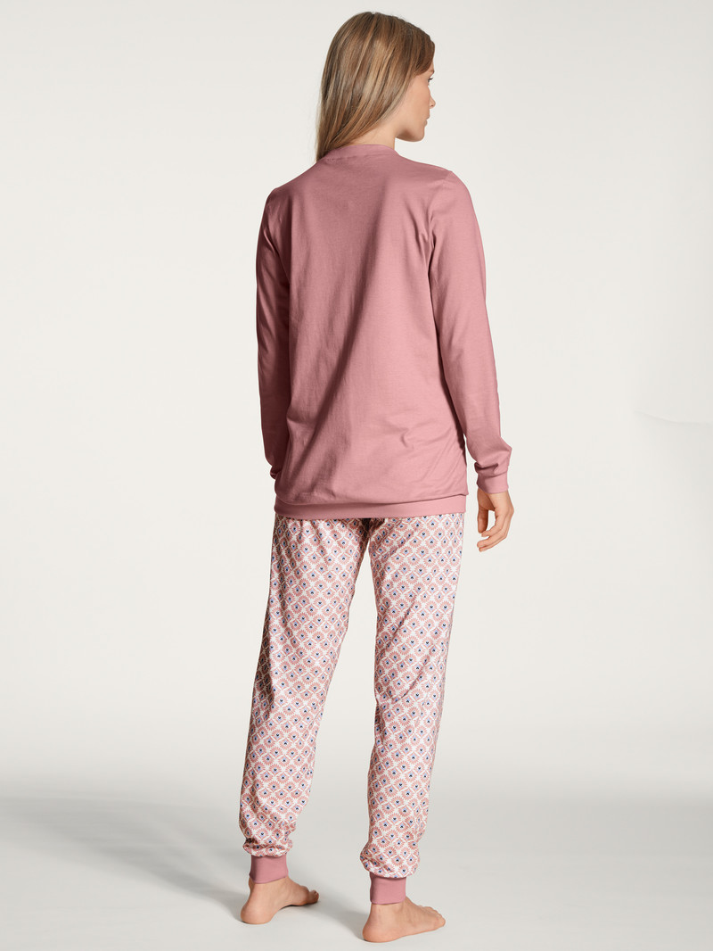 Rose Bud Calida Lovely Nights Pyjama With Cuff Women Sleepwear | DTGNA-3901