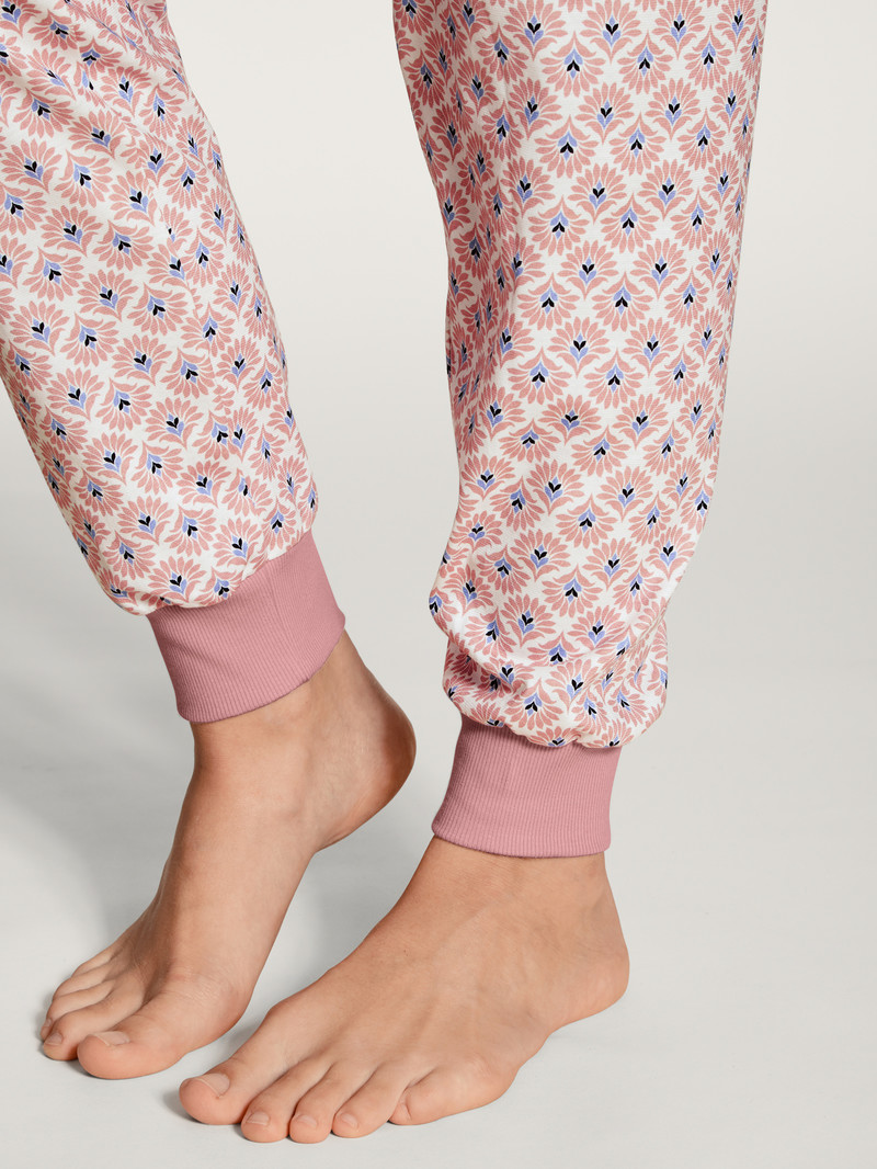 Rose Bud Calida Lovely Nights Pyjama With Cuff Women Sleepwear | DTGNA-3901