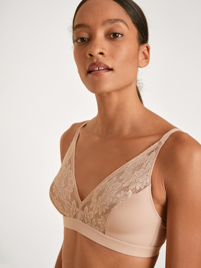 Rose Teint Calida Natural Skin Lace Soft Non-wired Bra, Cradle To Cradle Certified® Women Underwear | DZKAS-4561