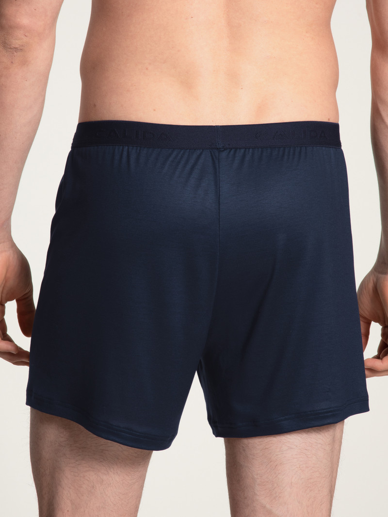 Saphir Blue Calida Circular Day Boxer Shorts With Fly, Cradle To Cradle Certified® Men Underwear | DCLSG-5180