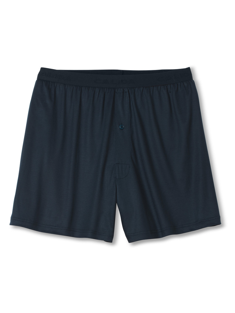 Saphir Blue Calida Circular Day Boxer Shorts With Fly, Cradle To Cradle Certified® Men Underwear | DCLSG-5180